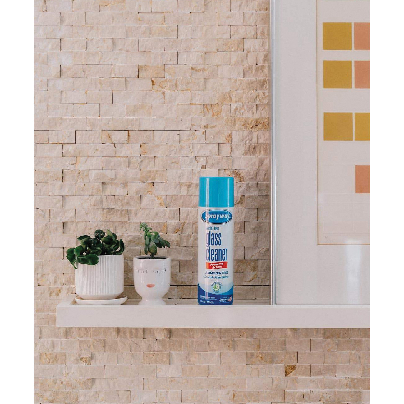 Sprayway SPRA050LT Glass Cleaner, 19 oz Aerosol Can, Liquid, Floral, White