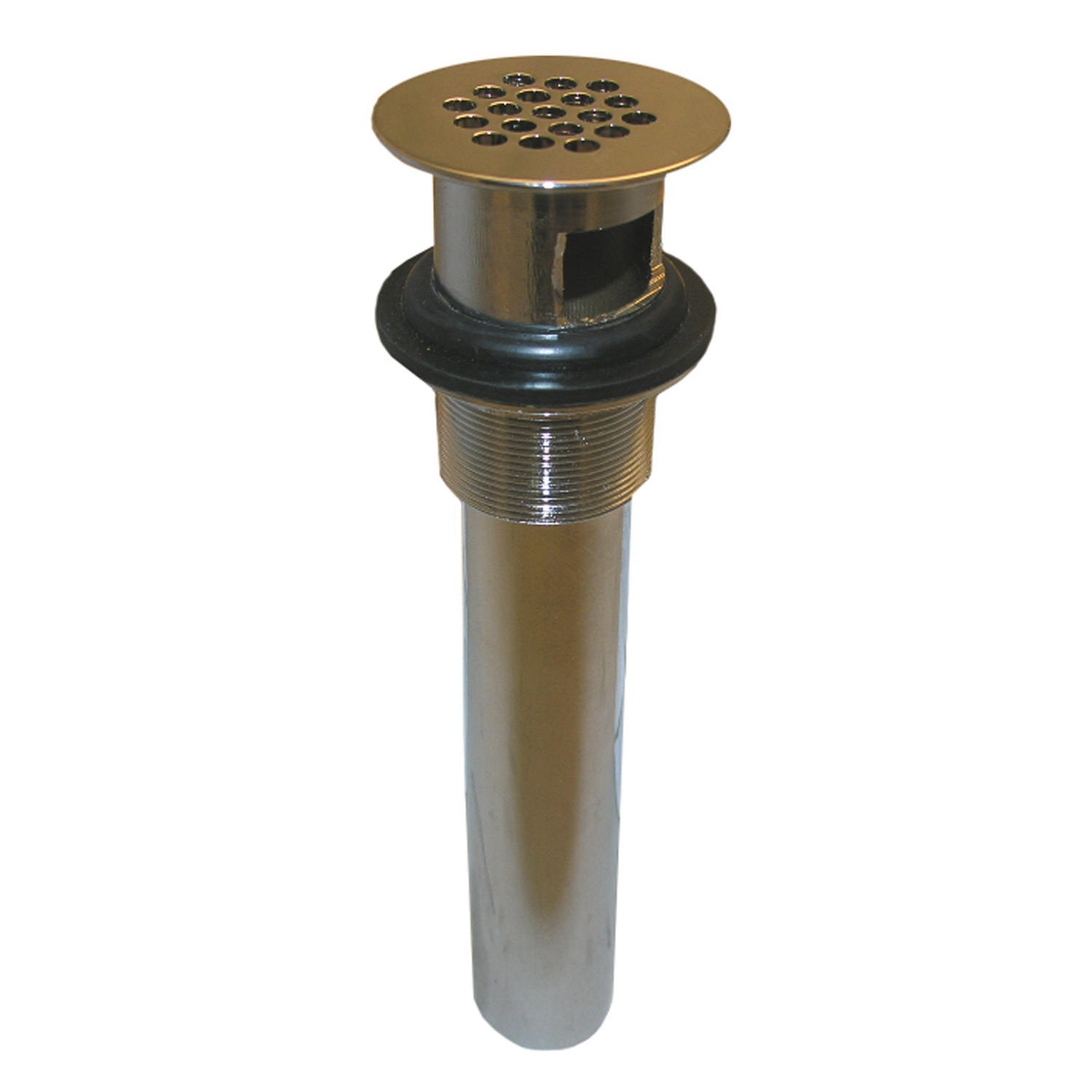 Lasco 03-4601 Grid Drain Plug Strainer, 1-1/4 in Dia, Brass, Chrome