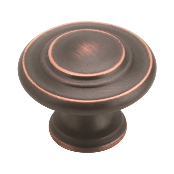 Amerock Inspirations Series BP15862ORB Cabinet Knob, 1-5/16 in Projection, Zinc, Oil-Rubbed Bronze