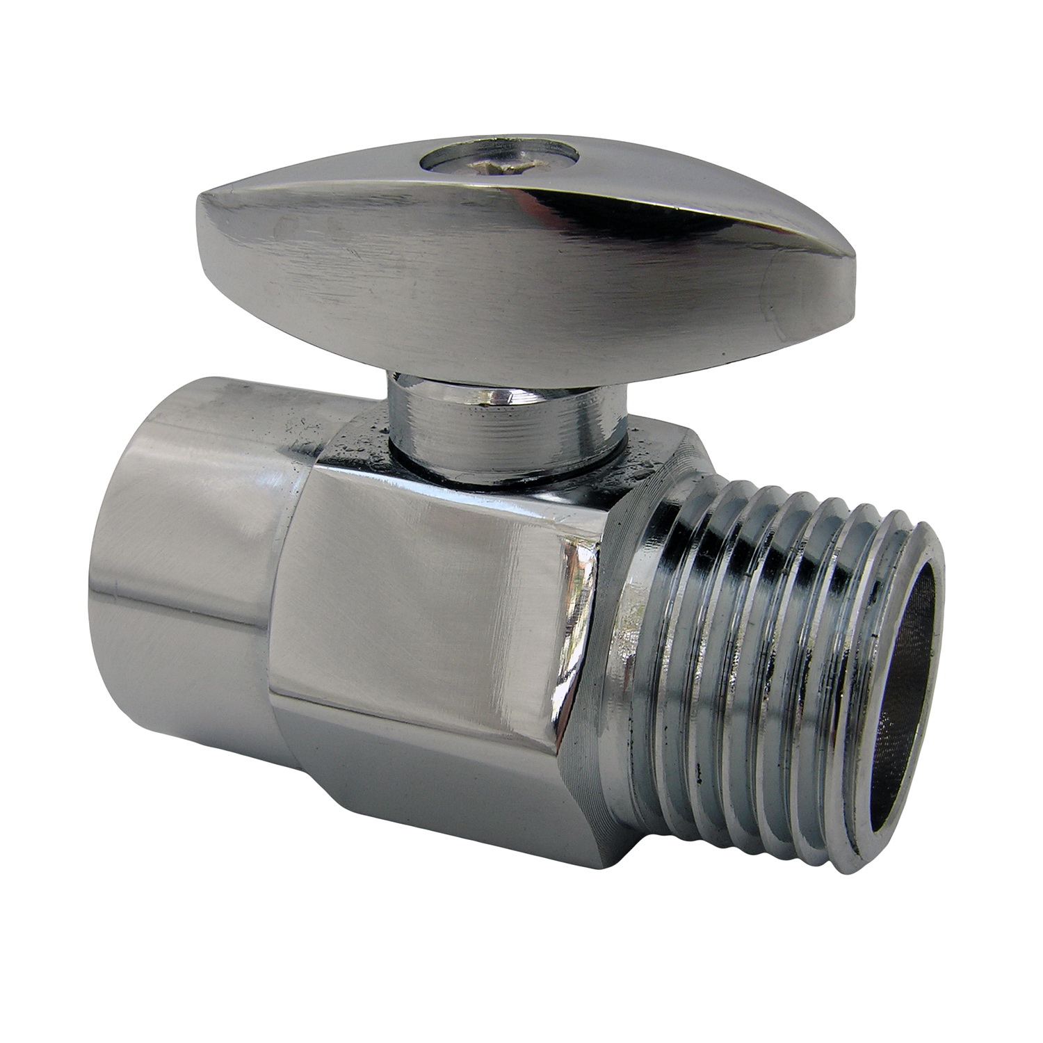 Lasco 08-2471 Shower Volume Control, 1/2 x 1/2 in Connection, FIP x MIP, Chrome-Plated