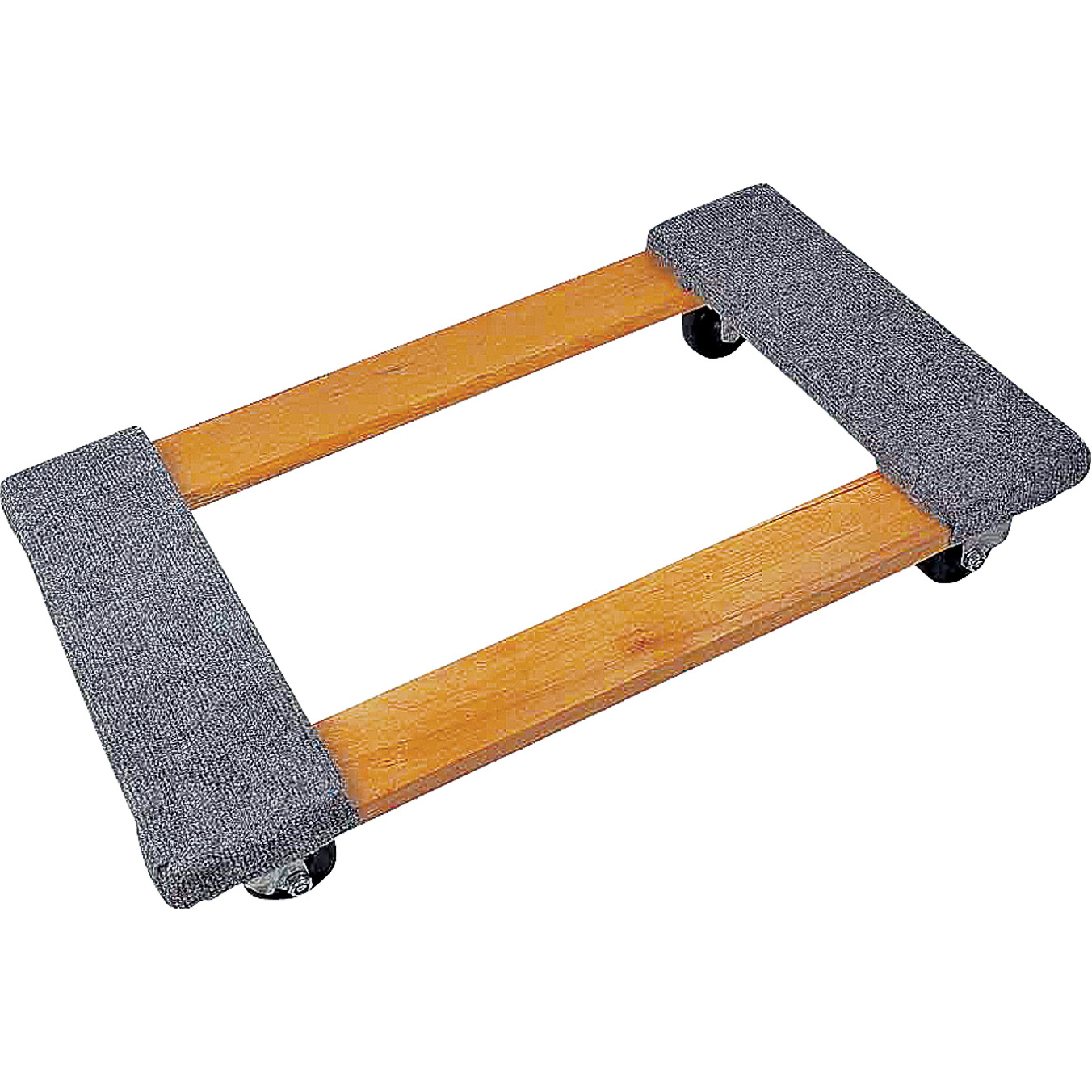 ProSource TC-500 Furniture Dolly, 1000 lb, 30 in W, 18 in L, Wood Platform, Swivel Caster