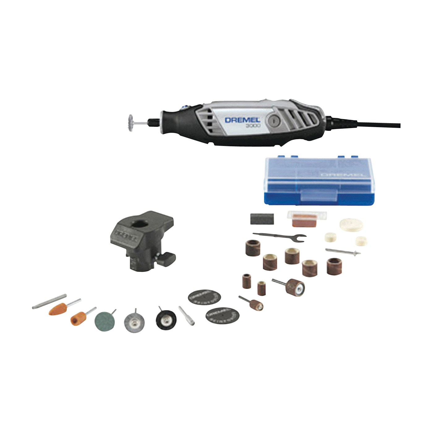 Dremel 3100-1/15 Rotary Tool Kit, 1.2 A, 1/32 to 1/8 in Chuck, Keyed Chuck, 5000 to 35,000 rpm Speed