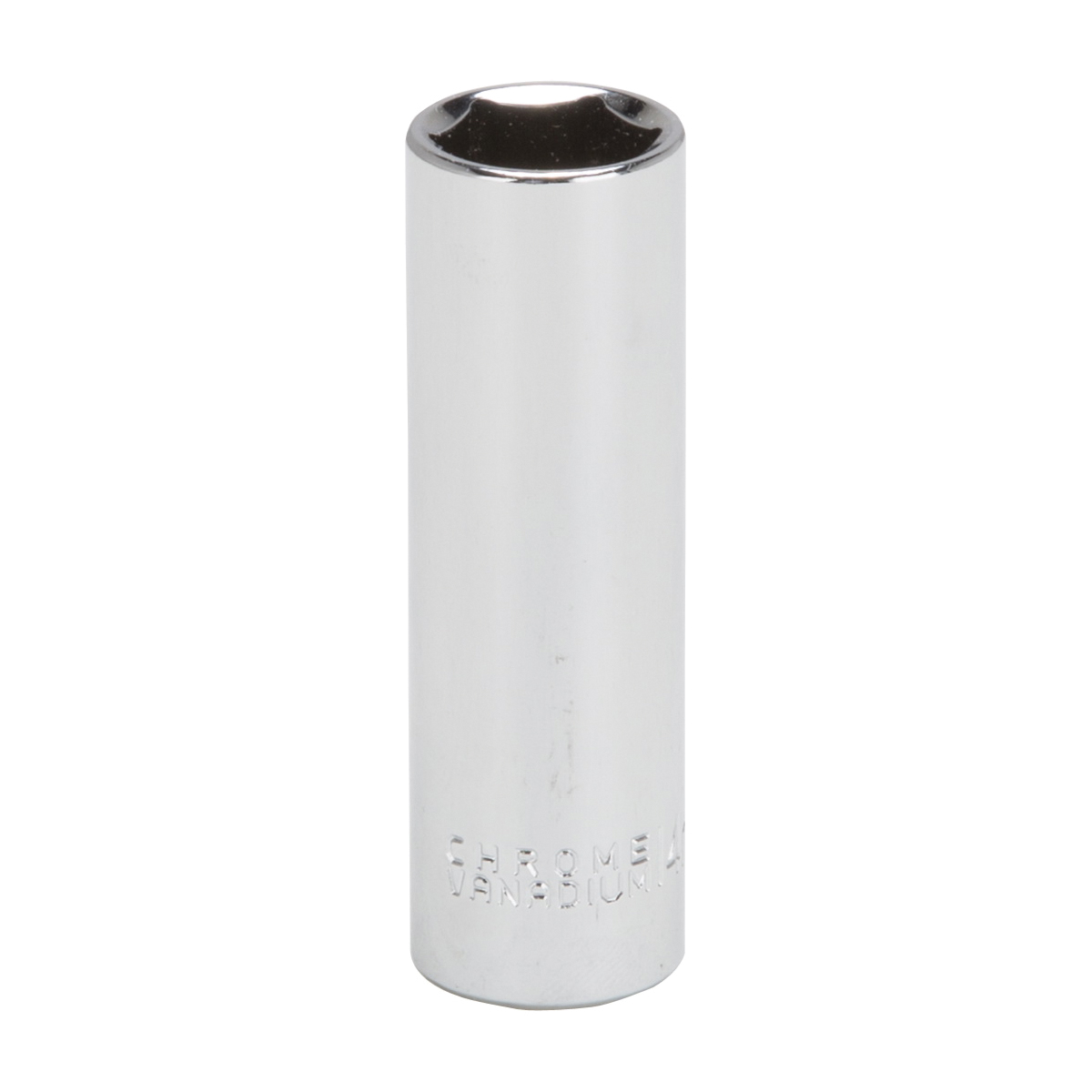 Vulcan MT6505887 Drive Socket, 14 mm Socket, 3/8 in Drive, 6-Point, Chrome Vanadium Steel, Chrome