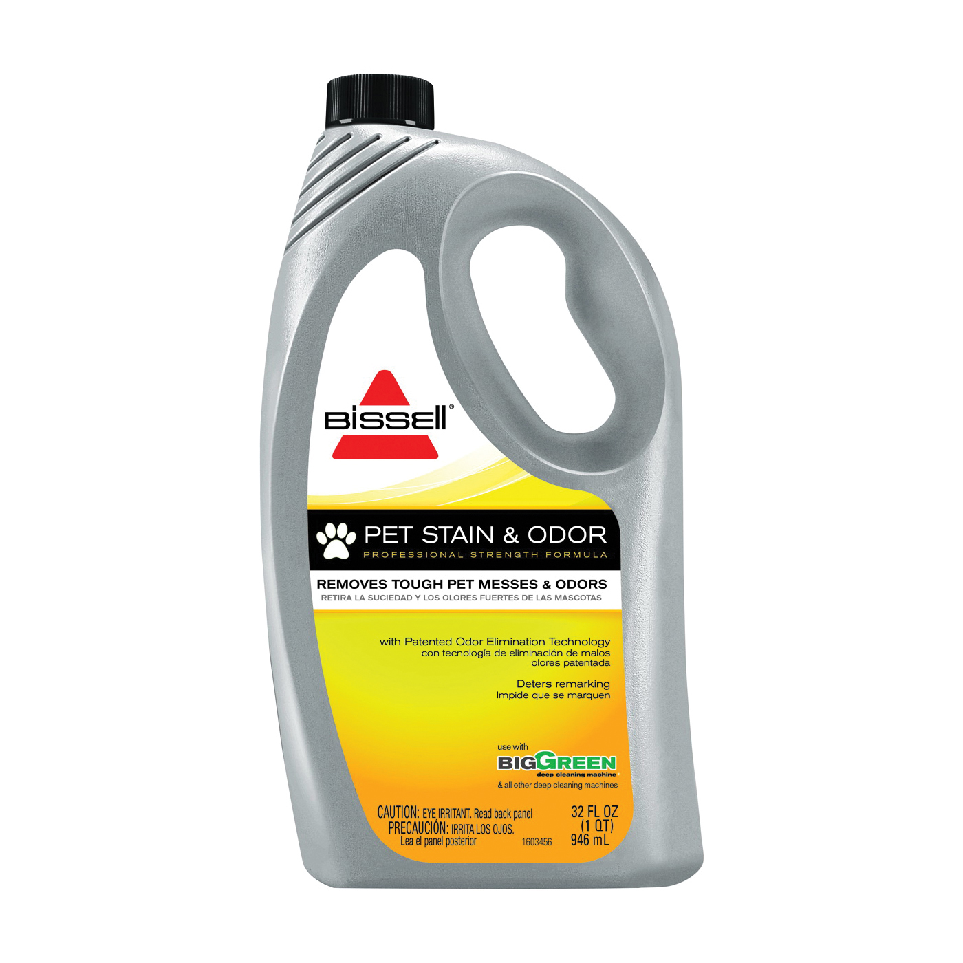Bissell 72U8 Carpet Cleaner, 32 oz Bottle, Pale Yellow, Characteristic, Liquid, 1.019 to 1.029 Specific Gravity