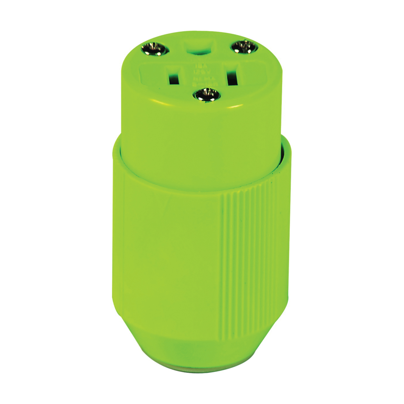Eaton BP3487-4GN Electrical Connector, 2-Pole, 15 A, 125 V, NEMA: NEMA 5-15R, Fluorescent Green