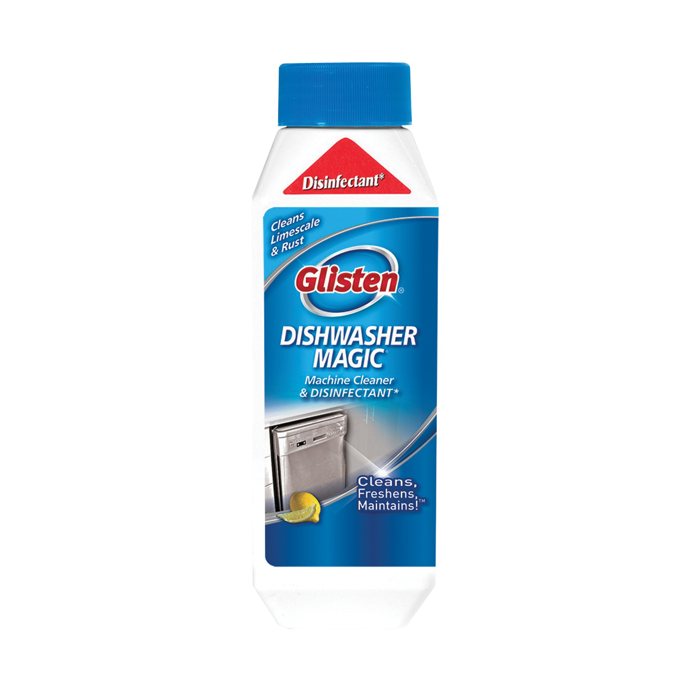 Glisten Dishwasher Magic DM06N Dishwasher Cleaner, 12 oz, Bottle, Liquid, Citrus