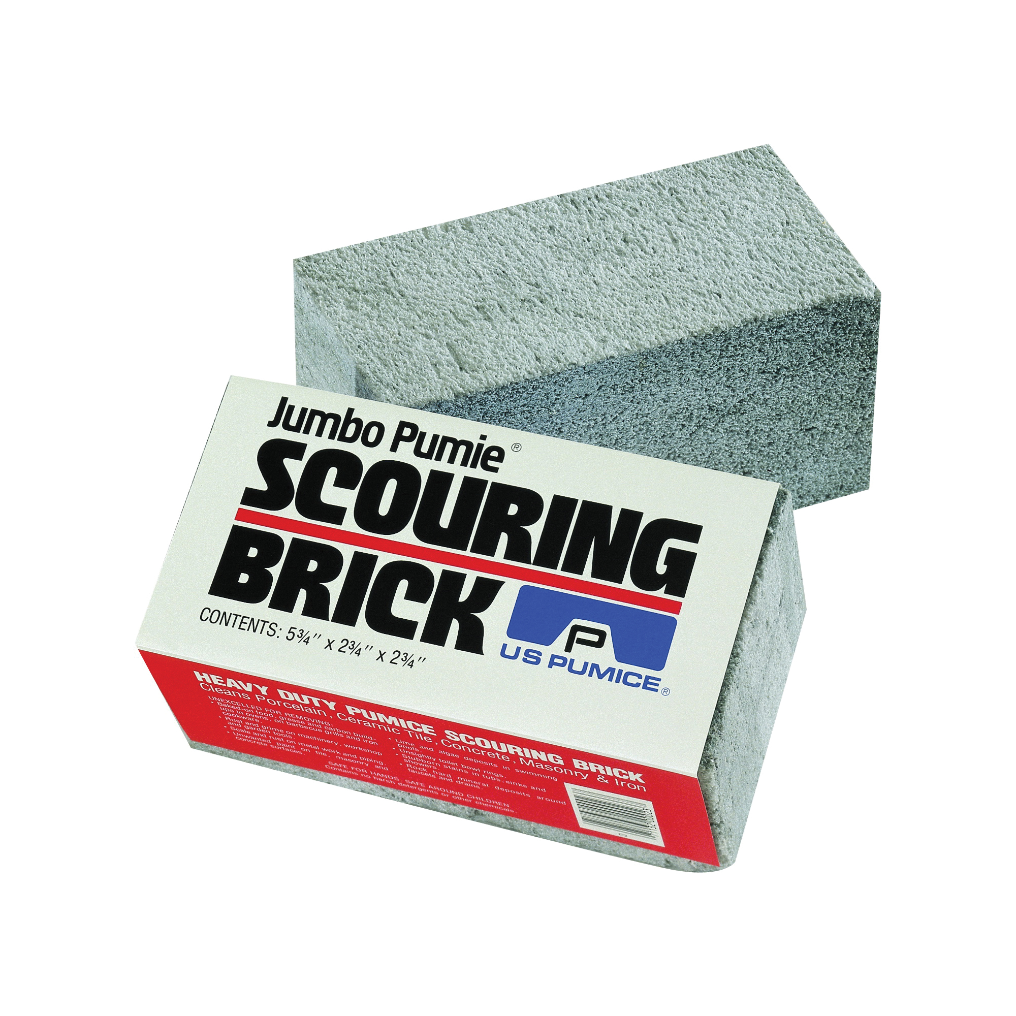 Jumbo Pumie JPS-12 Scouring Brick, 5-3/4 in L, 2-3/4 in W