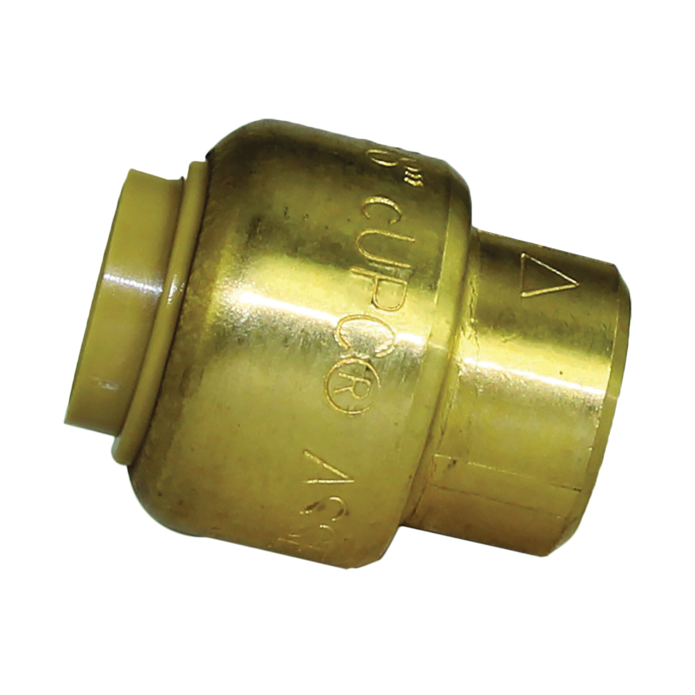 SharkBite U512LFA End Cap, 3/8 in, Brass, Chrome, 200 psi Pressure