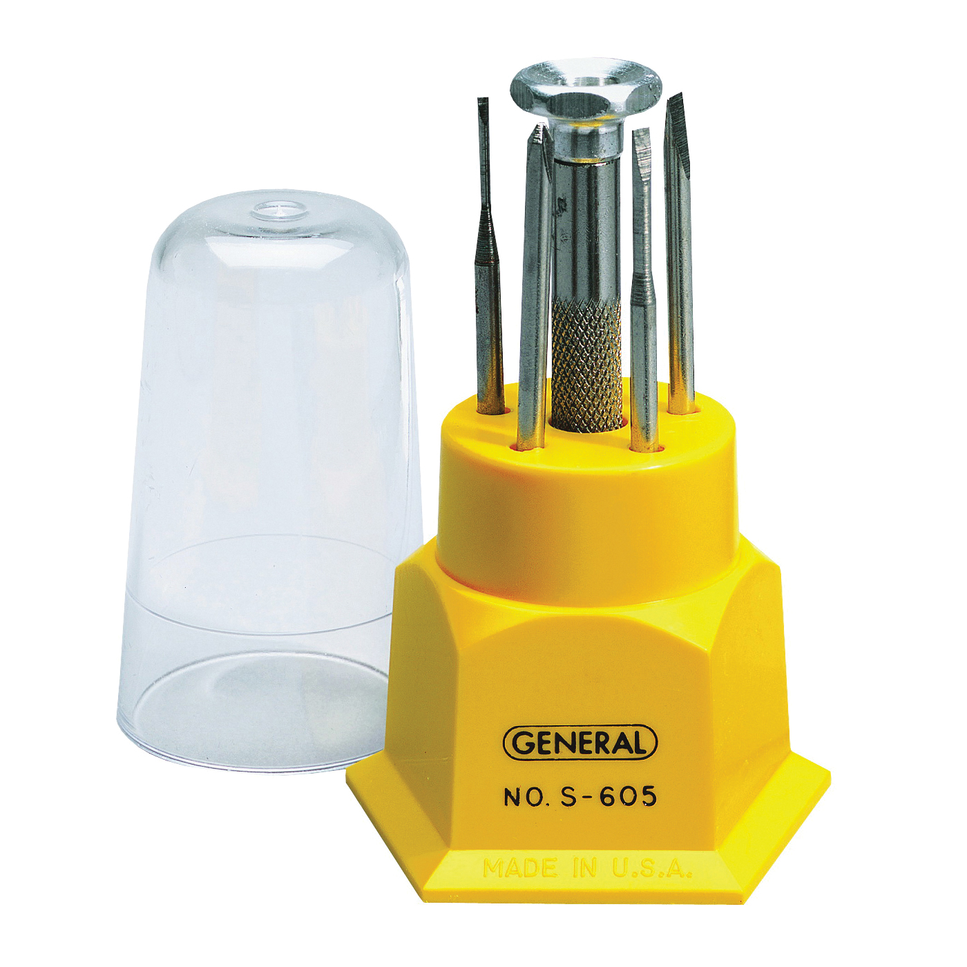 General S605 Screwdriver Set, 5-Piece, Steel, Black Oxide/Nickel