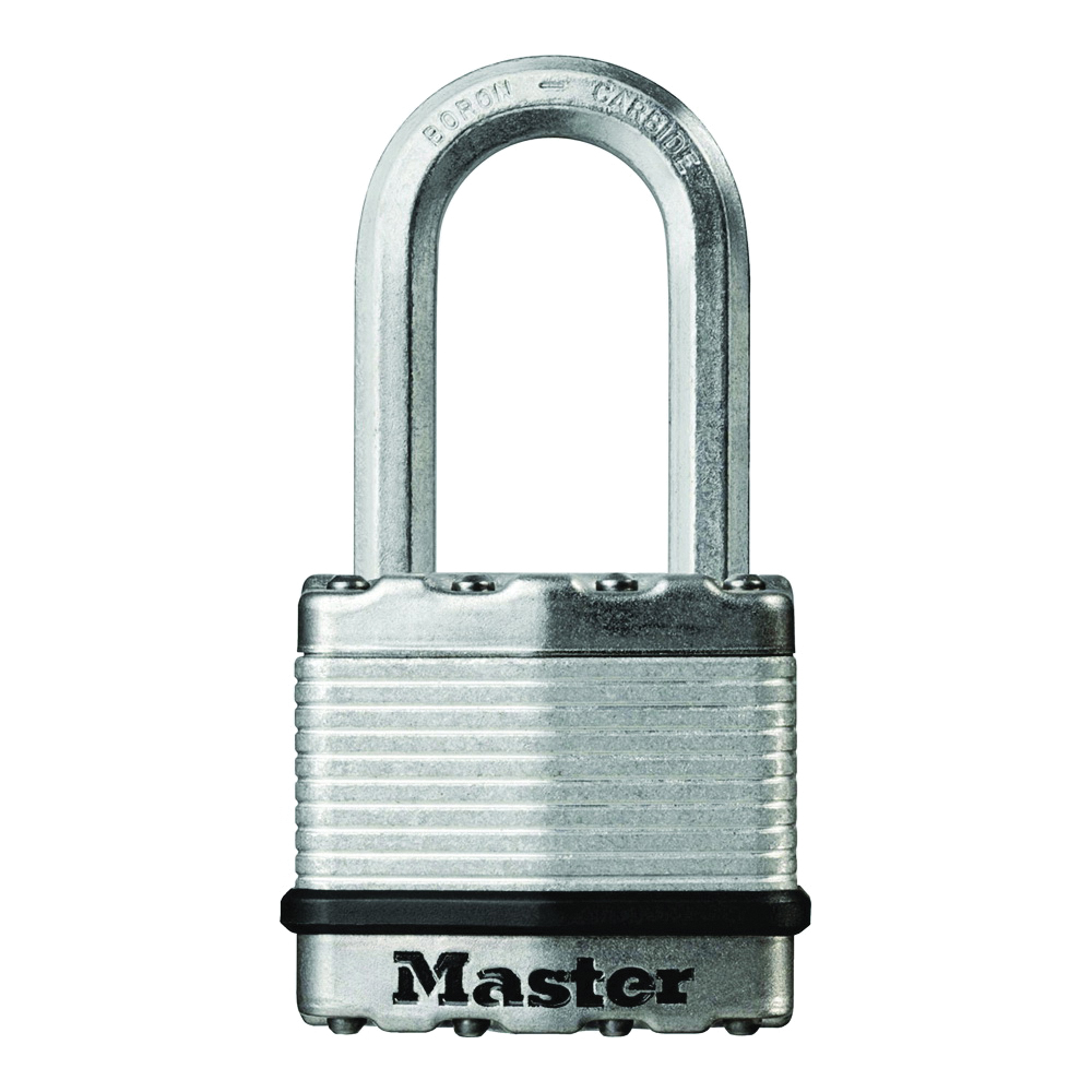 Master Lock Magnum Series M1XKADLF Padlock, 1-3/4 in W Body, Keyed Alike Key, 5/16 in Dia Shackle, 1-1/2 in H Shackle