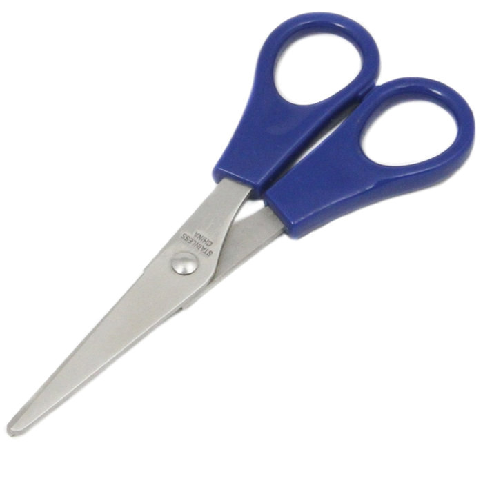Chef Craft 20998 Household Scissors, 5-1/2 in OAL, Stainless Steel Blade, Contoured Handle, Blue Handle