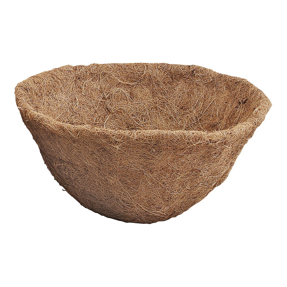 Landscapers Select T51451A-3L Planter Liner, 12 in Dia, 6-1/2 in H, Round, Coconut Fiber, Brown