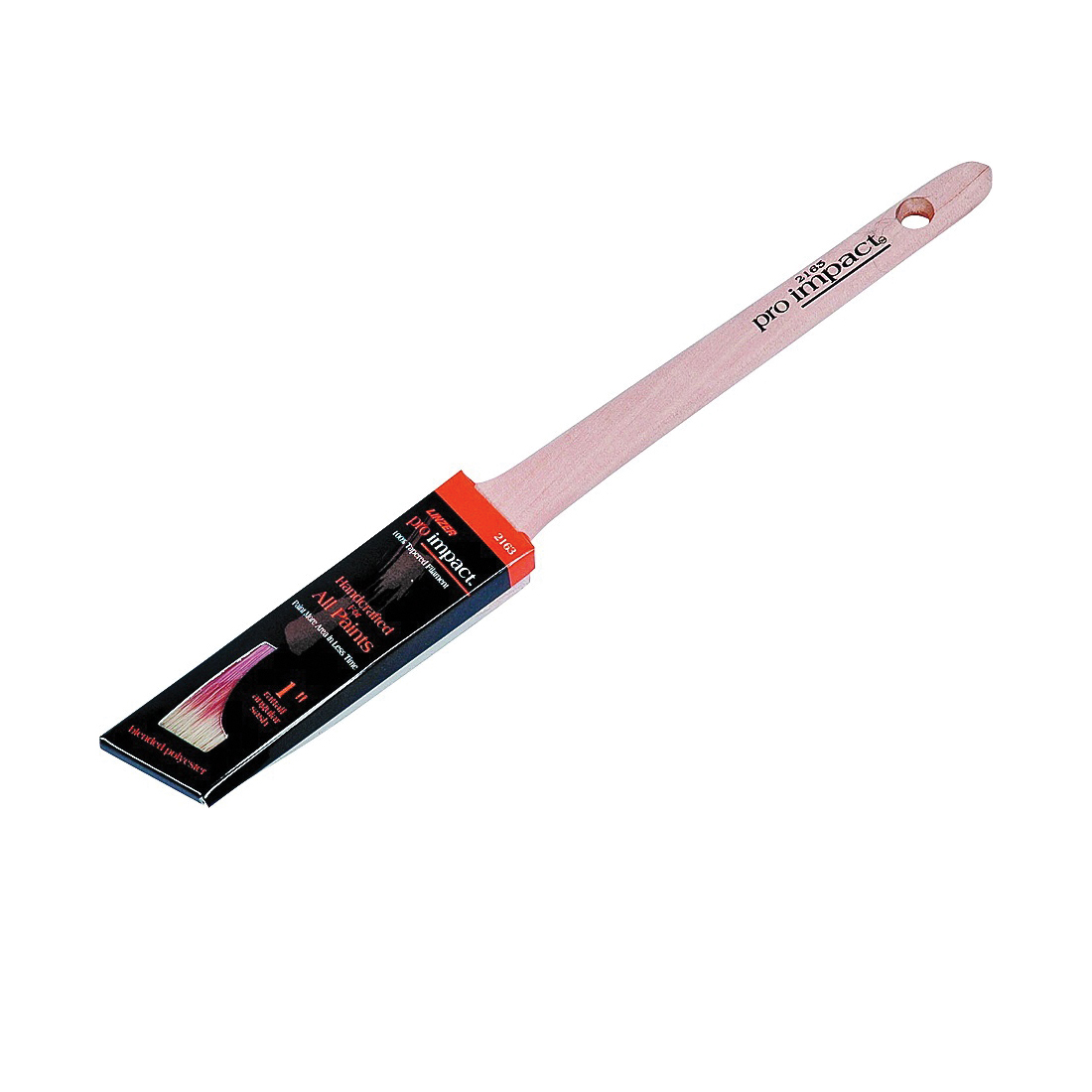 Linzer WC 2163-1 Paint Brush, 1 in W, 2 in L Bristle, Polyester Bristle, Sash Handle