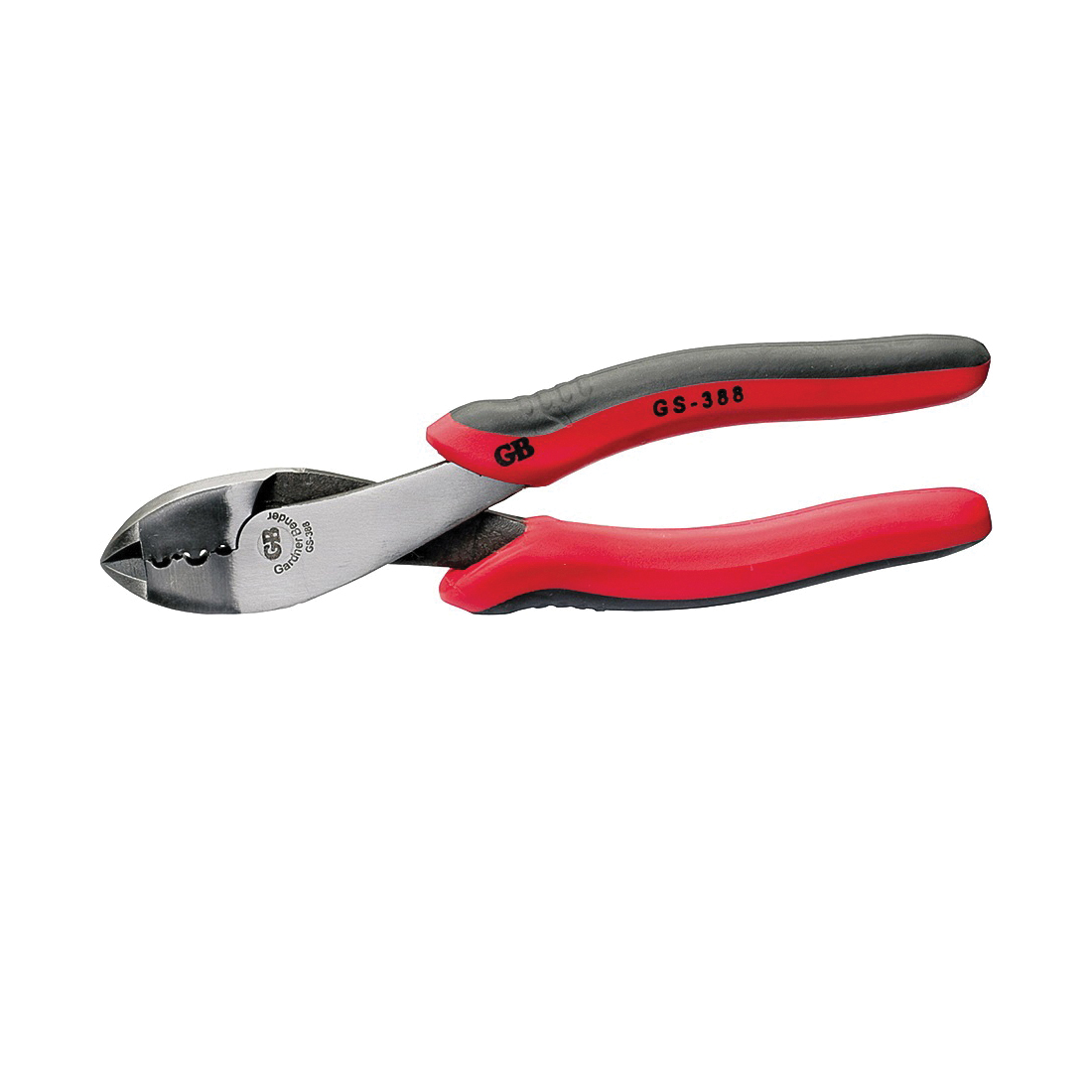 Gardner Bender GS-388 Crimping Pliers, 22 to 10 AWG Wire, 22 to 10 AWG Stripping, 8 in OAL, High-Leverage Handle
