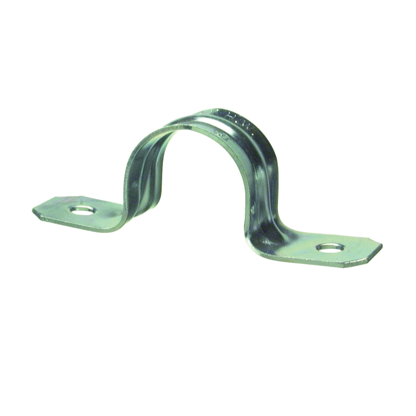Halex 26123 2-Hole Rigid Conduit Strap, 1 in, Steel, Galvanized, 4/BAG