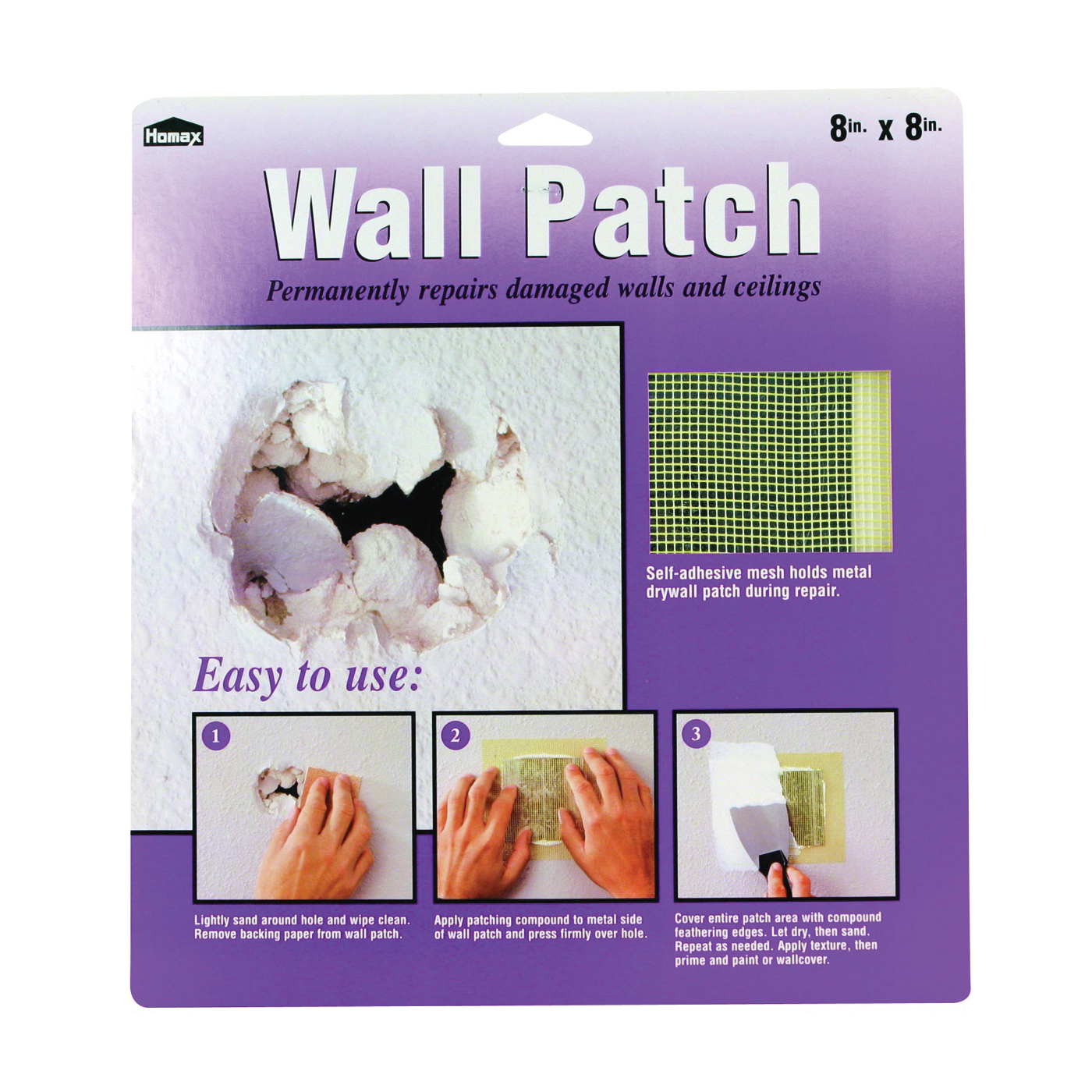 Homax 5508 Wall Patch, 8 x 8 in Dimensions