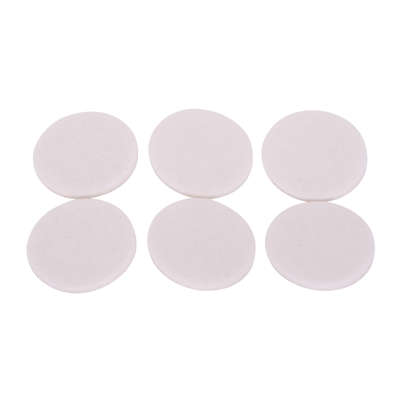 ProSource FE-50225-PS Furniture Pad, Felt Cloth, White, 1-3/8 in Dia, 5/64 in Thick, Round