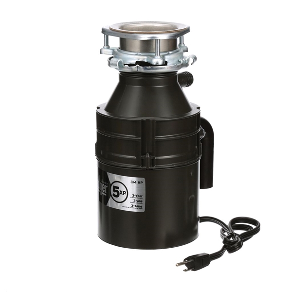 InSinkErator 75993 Garbage Disposal, 26 oz Grinding Chamber, 0.75 hp Motor, 120 V, Steel, 3 Years Warranty
