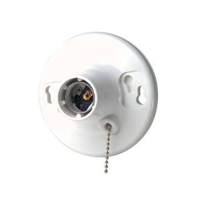 Leviton 8827-CW4 Lamp Holder, 250 V, 660 W, Urea Housing Material, White