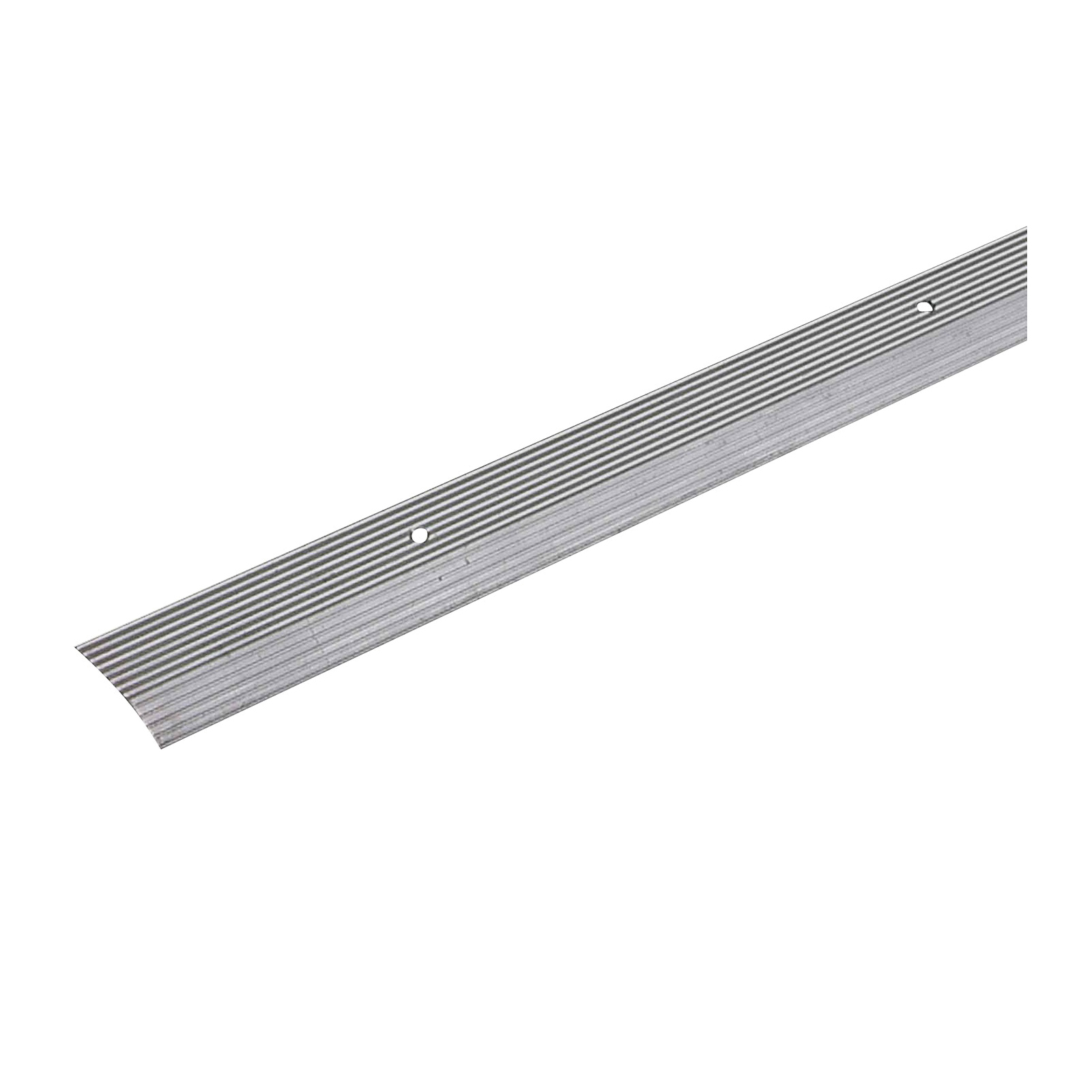 M-D 78212 Carpet Trim, 36 in L, 2 in W, Fluted Surface, Aluminum, Silver