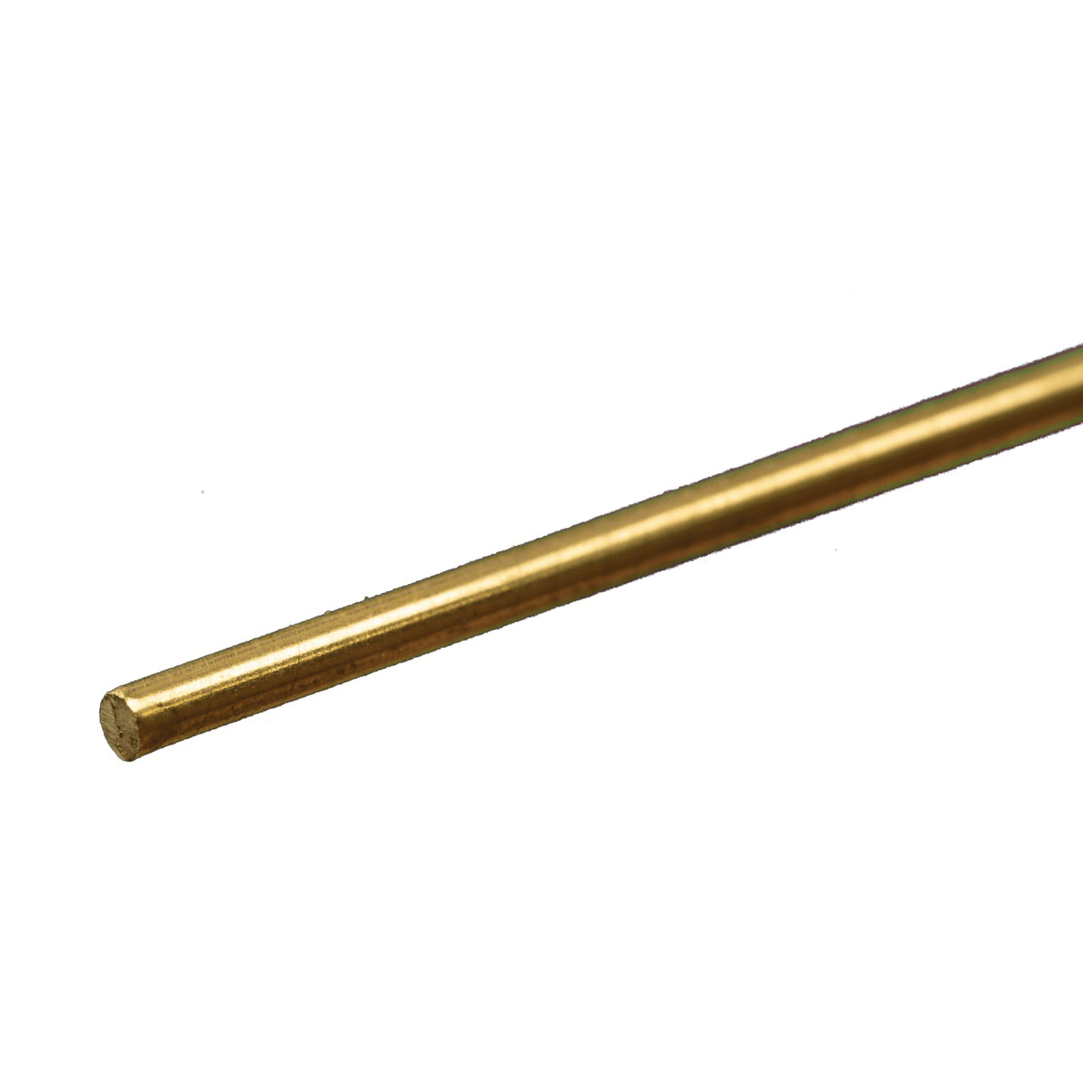 K & S 8163 Decorative Metal Rod, 3/32 in Dia, 12 in L, 260 Brass, 260 Grade