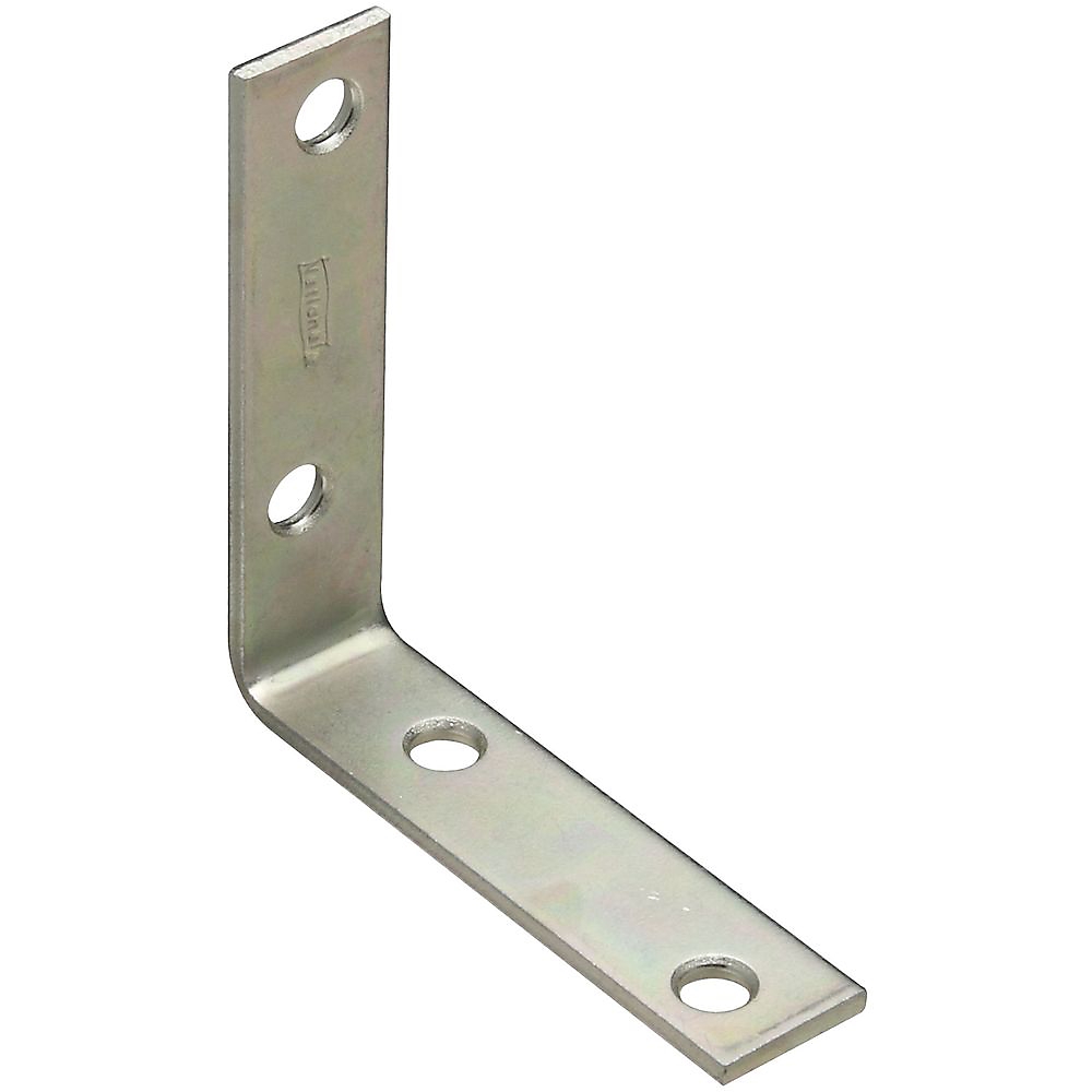 National Hardware V115 Series N113-456 Corner Brace, 3 in L, 3/4 in W, 3 in H, Steel, Zinc, 0.11 in Thick Material