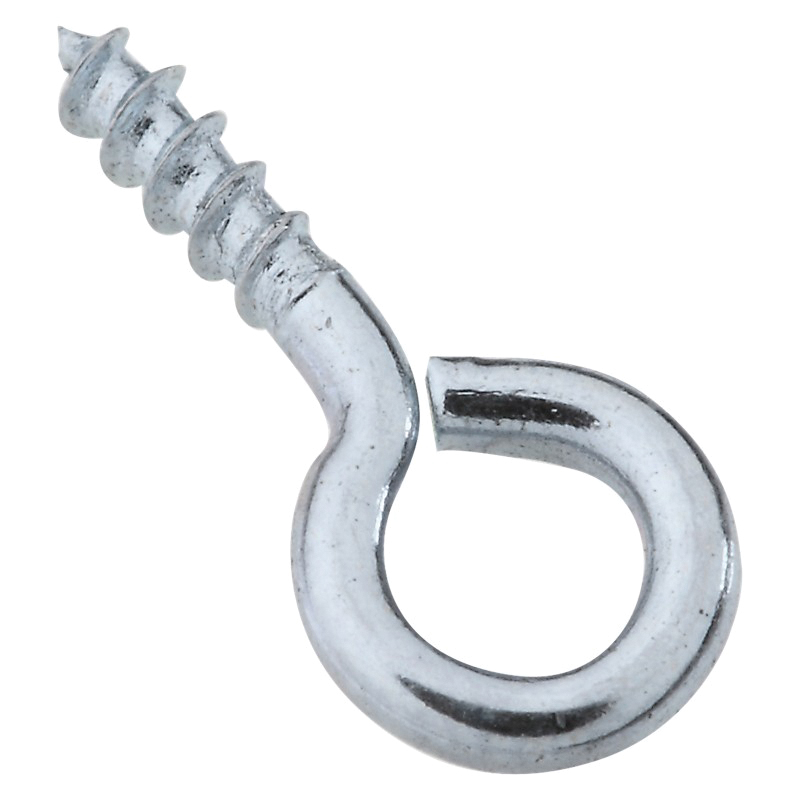National Hardware N118-398 Screw Eye, #217-1/2, 0.054 in Dia Wire, 0.16 in L Thread, 0.47 in OAL, 5 lb Working Load