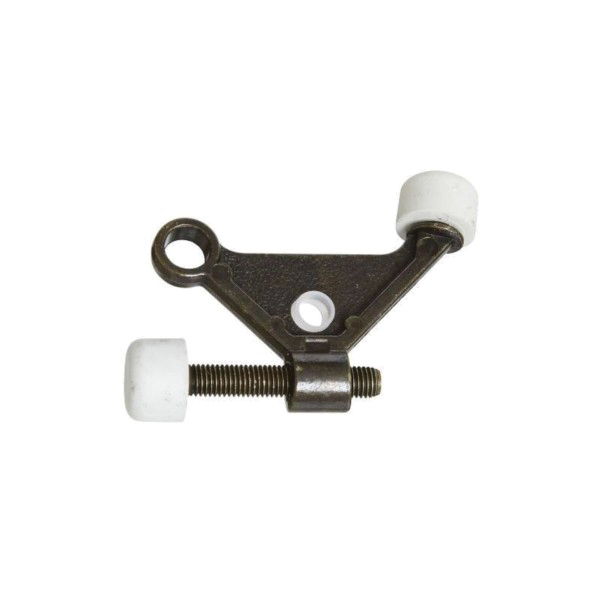 National Hardware N159-046 Hinge Pin Door Stop, Gold, 3.6 in L, 2.2 in W, 1-7/8 in Projection, Die-Cast Zinc