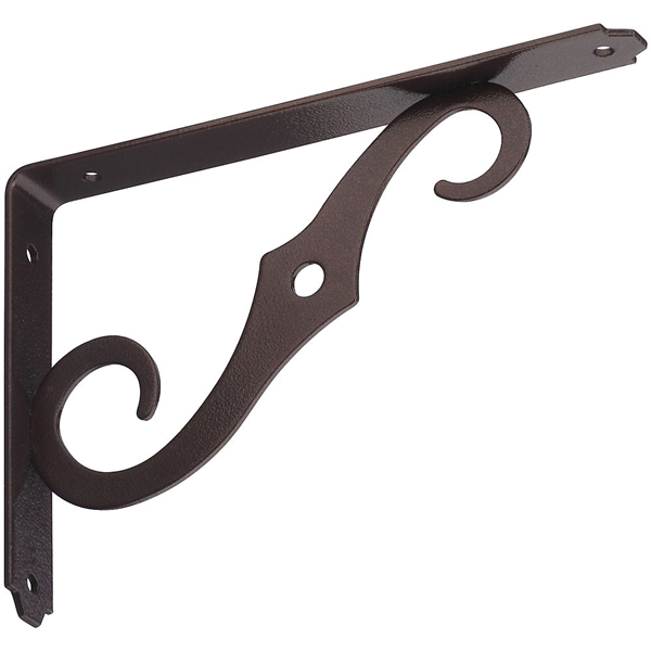 National Hardware 152BC Series N229-435 Shelf Bracket, 80 lb, 8 in L, 0.94 in H, Steel, Antique Bronze