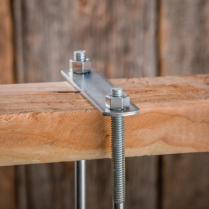 National Hardware 2191BC Series N222-349 U-Bolt Plate, 5.38 in L, 1.02 in W, 0.44 in Bolt Hole, 4 in Between Hole, Steel