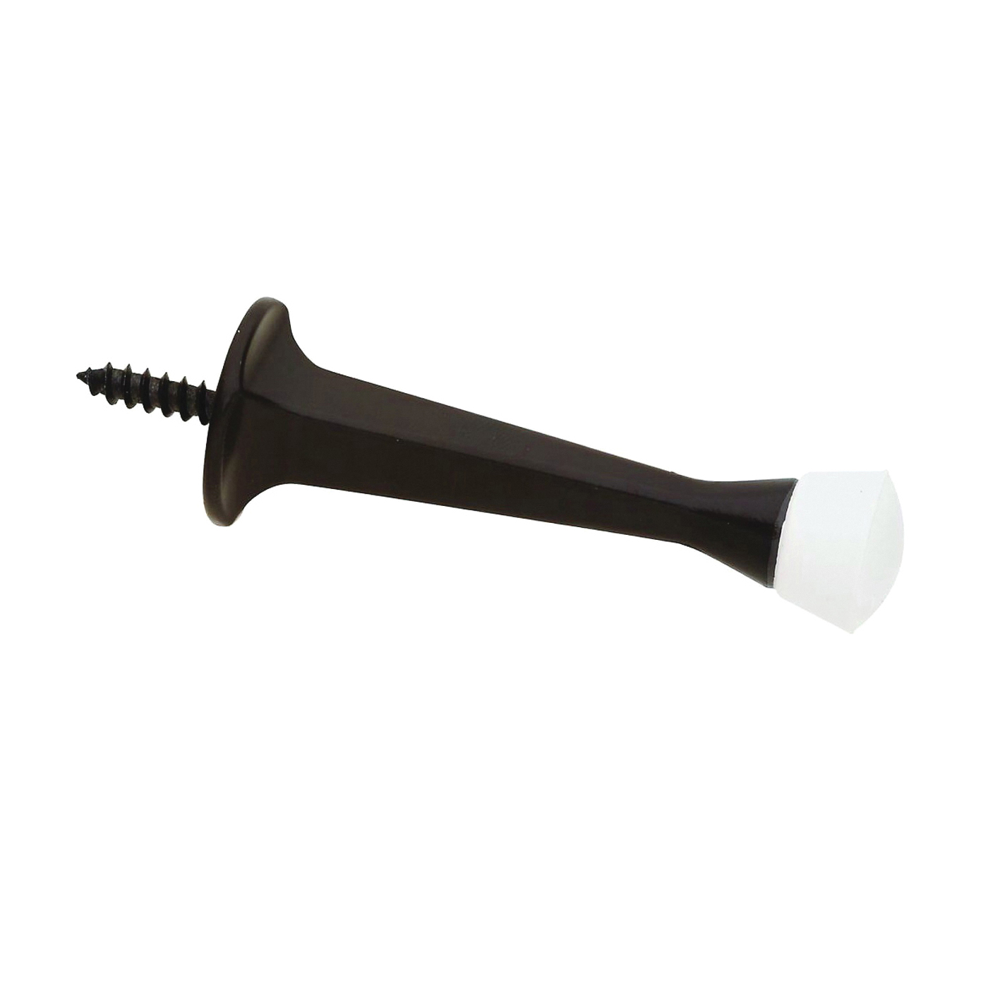 National Hardware N331-355 Door Stop, 1 in Dia Base, 3 in Projection, Plastic/Rubber/Zinc, Oil-Rubbed Bronze