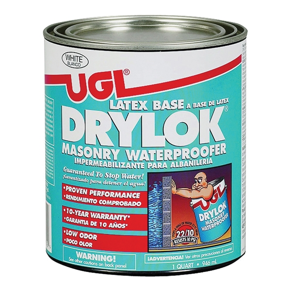 UGL 27512 Masonry Waterproofer, White, Liquid, 1 qt Pail