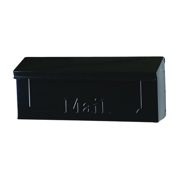 Gibraltar Mailboxes Townhouse THHB0001 Mailbox, 260 cu-in, Steel, Powder-Coated, Black, 15.2 in W, 3.9 in D, 6.1 in H