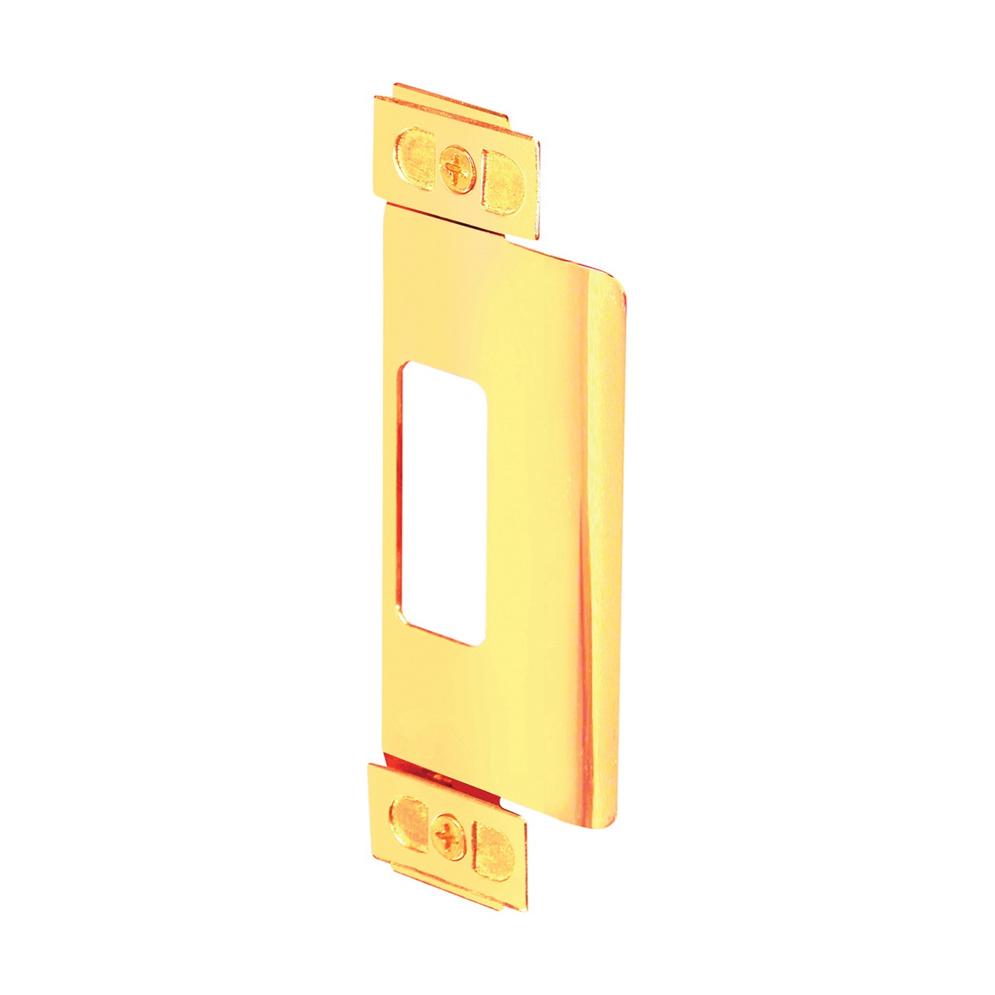 Defender Security U 9495 Adjustable Door Strike Plate, 4-3/4 in L, 1-1/4 in W, Steel, Brass