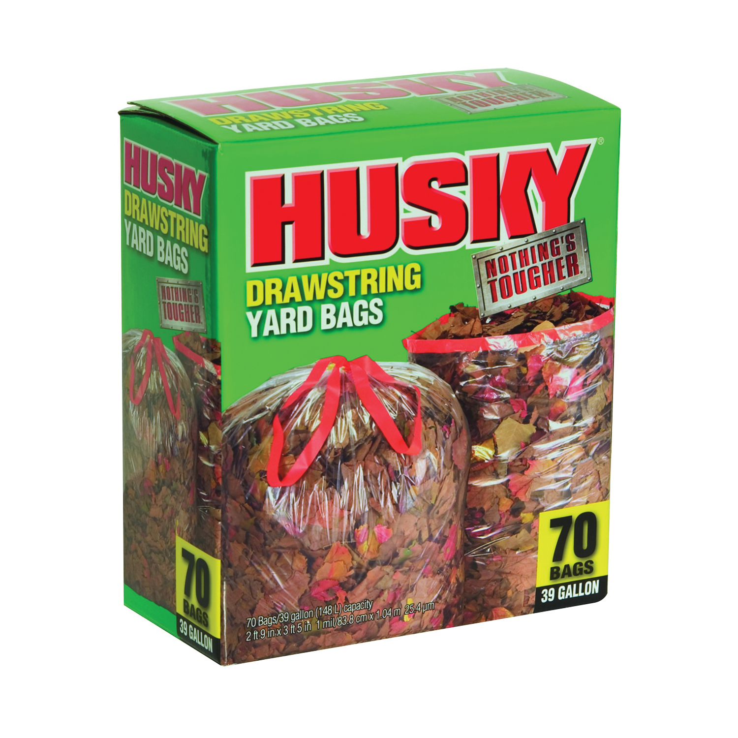 Husky HK39DS070C-M Yard Bag, 39 gal, Clear
