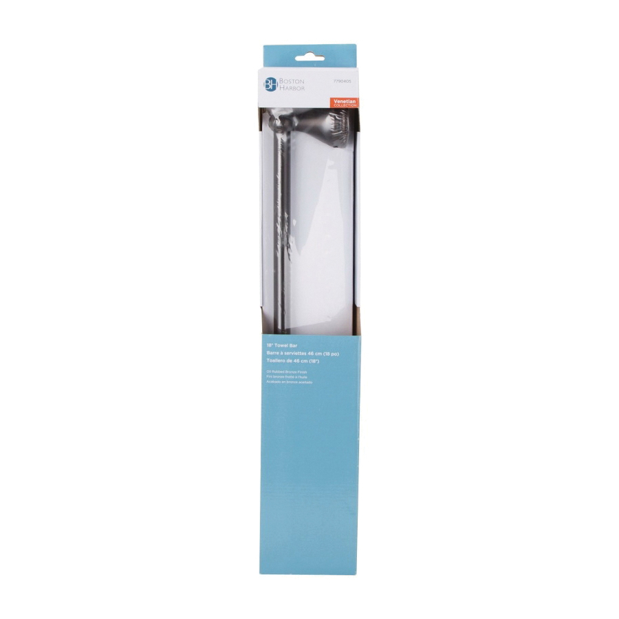 Boston Harbor L5018-50-10-3L Towel Bar, 18 in L Rod, Oil-Rubbed Bronze, Surface