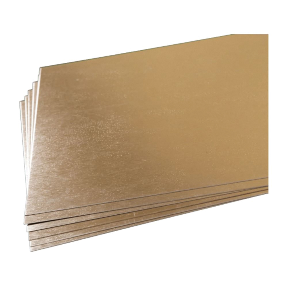 K & S 255 Decorative Metal Sheet, Gray, 4 in W, 10 in L, Aluminum, 0.016 in Thick