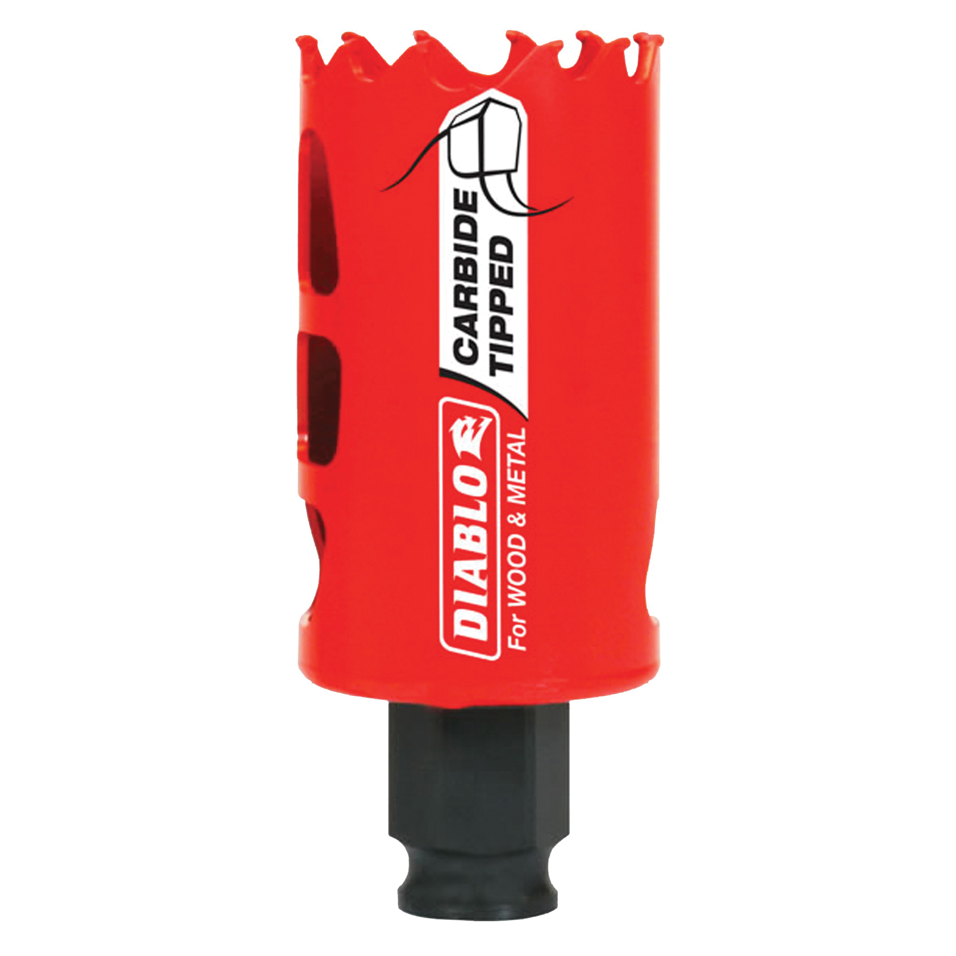 Diablo DHS1500CT Hole Saw, 1-1/2 in Dia, 2-3/8 in D Cutting, 3/8 in Arbor, 3 TPI, Carbide Cutting Edge