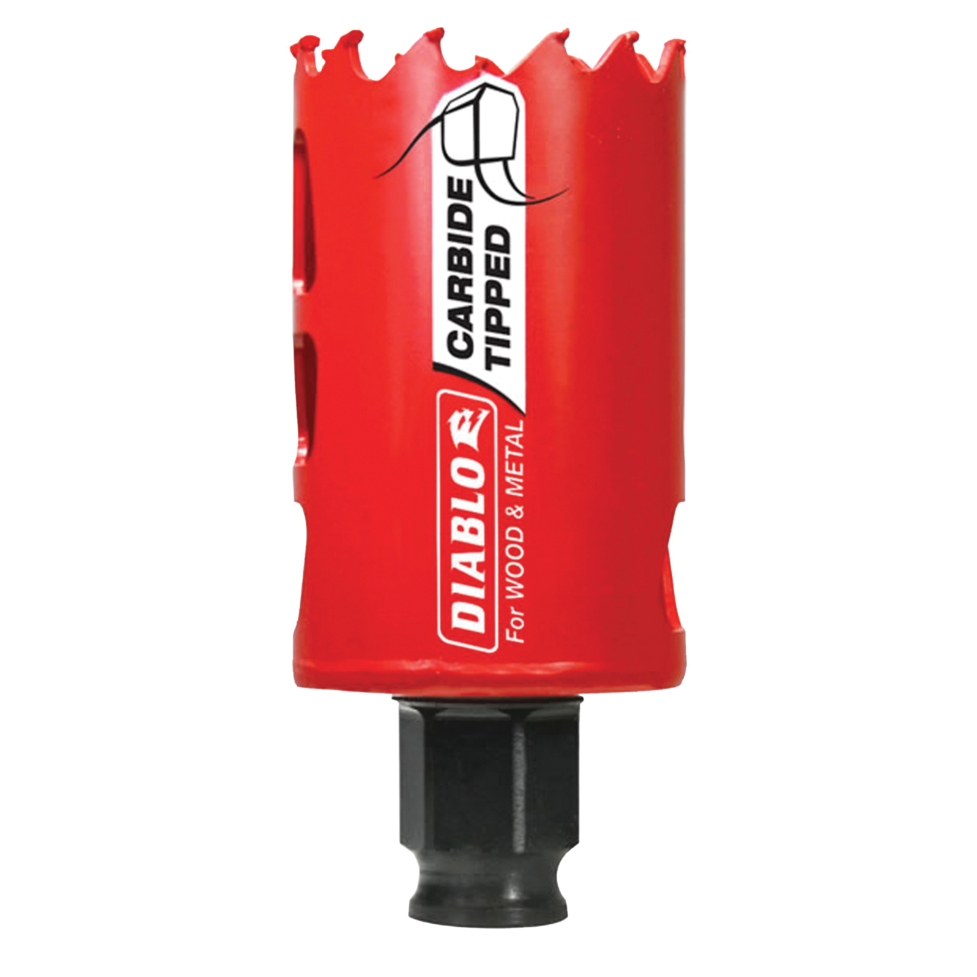 Diablo DHS1625CT Hole Saw, 1-5/8 in Dia, 2-3/8 in D Cutting, 3/8 in Arbor, 3 TPI, Carbide Cutting Edge