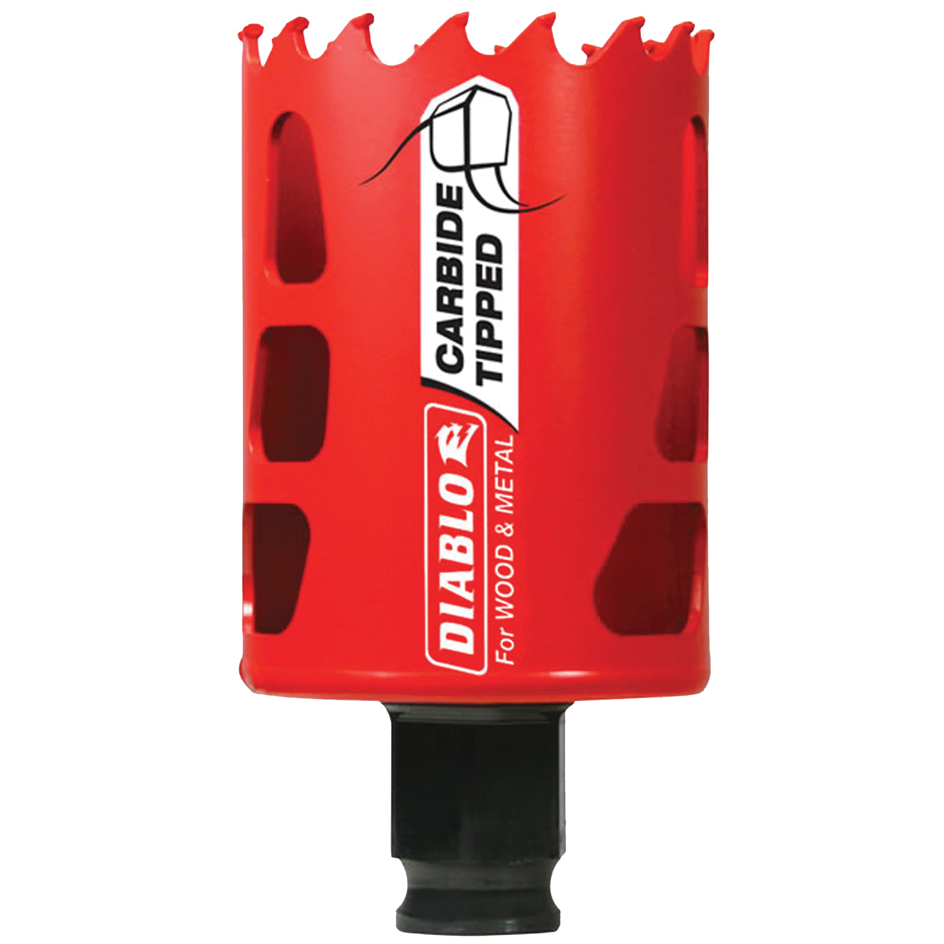 Diablo DHS1875CT GP Hole Saw, 1-7/8 in Dia, 2-3/8 in D Cutting, 3/8 in Arbor, Carbide Cutting Edge