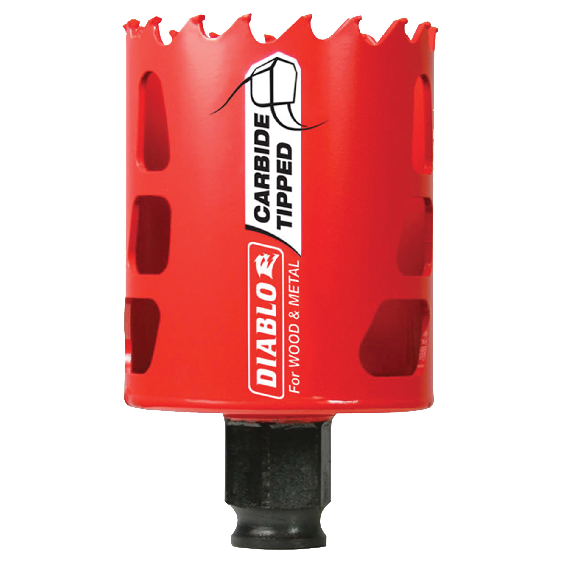 Diablo DHS2125CT GP Hole Saw, 2-1/8 in Dia, 2-3/8 in D Cutting, 3/8 in Arbor, Carbide Cutting Edge
