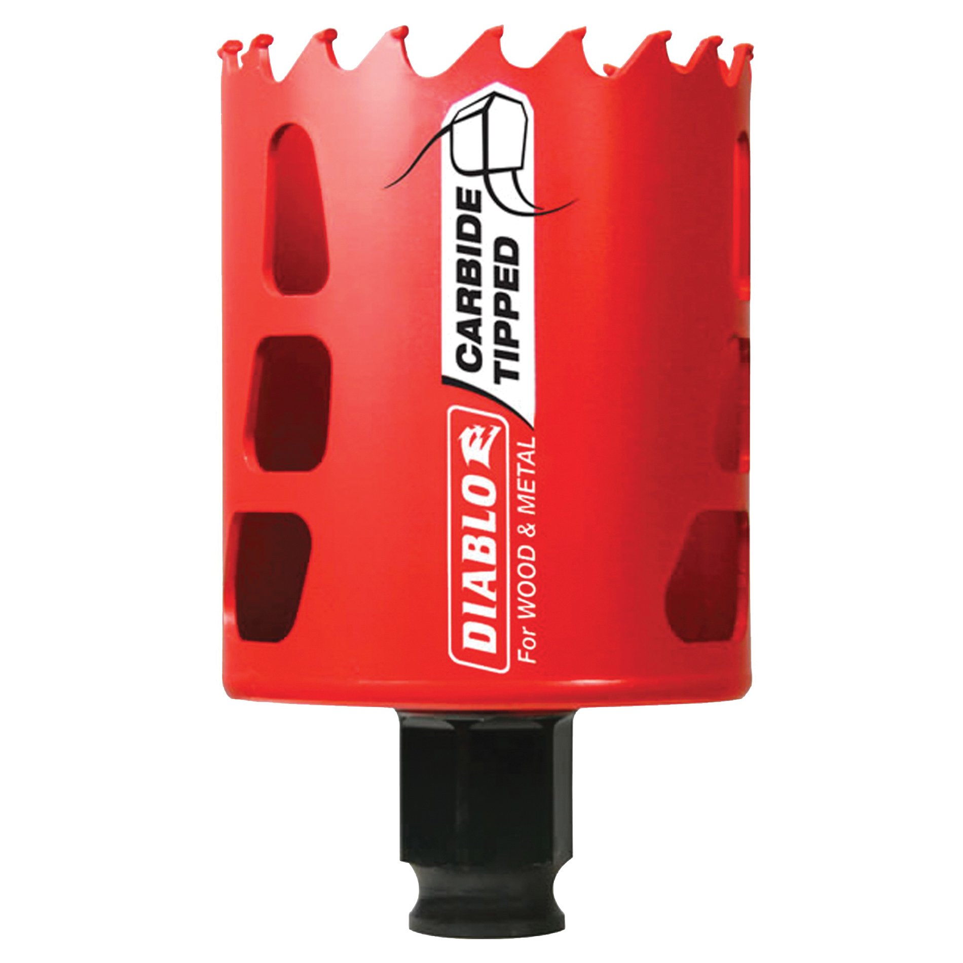 Diablo DHS2250CT GP Hole Saw, 2-1/4 in Dia, 2-3/8 in D Cutting, 3/8 in Arbor, Carbide Cutting Edge