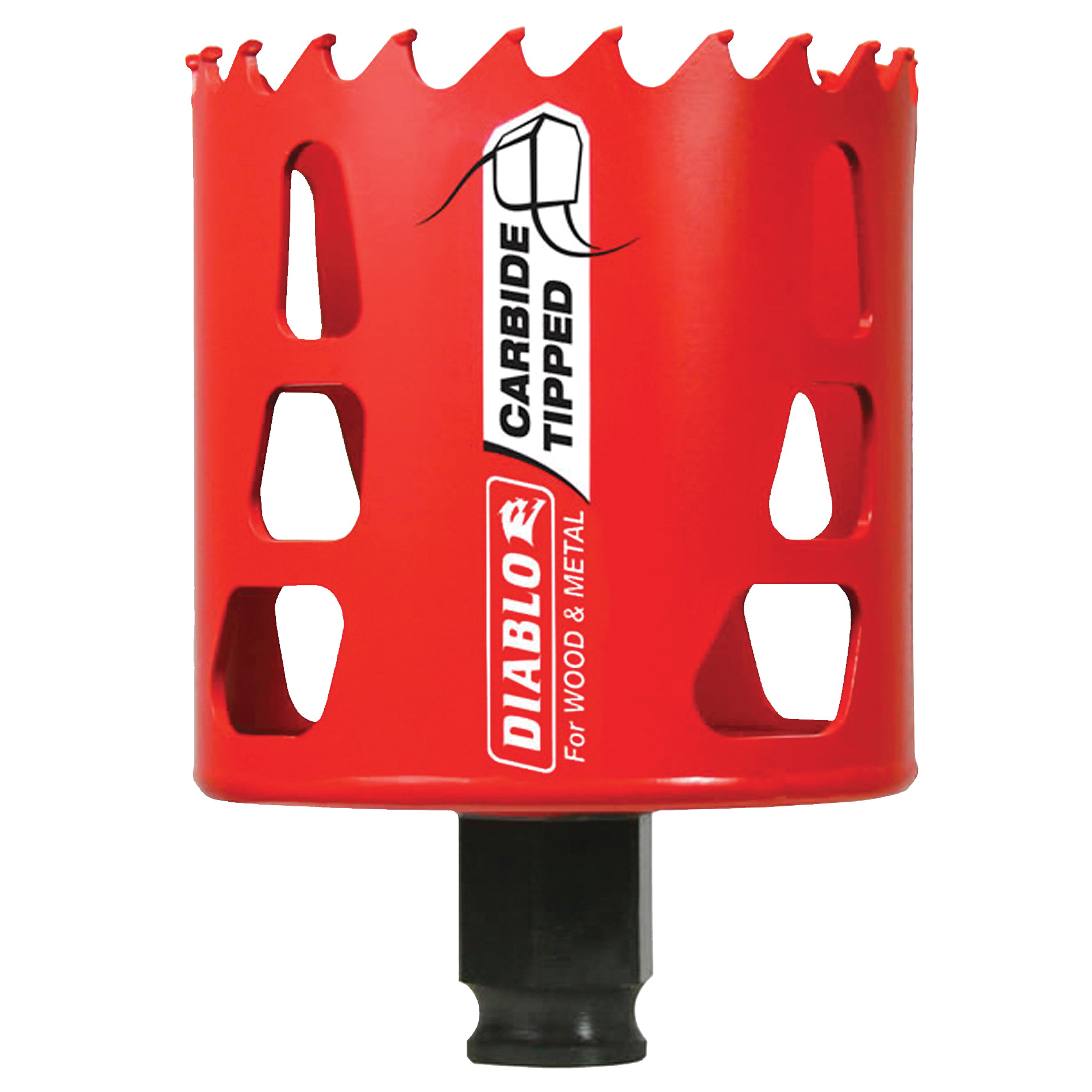 Diablo DHS2625CT GP Hole Saw, 2-5/8 in Dia, 2-3/8 in D Cutting, 3/8 in Arbor, Carbide Cutting Edge