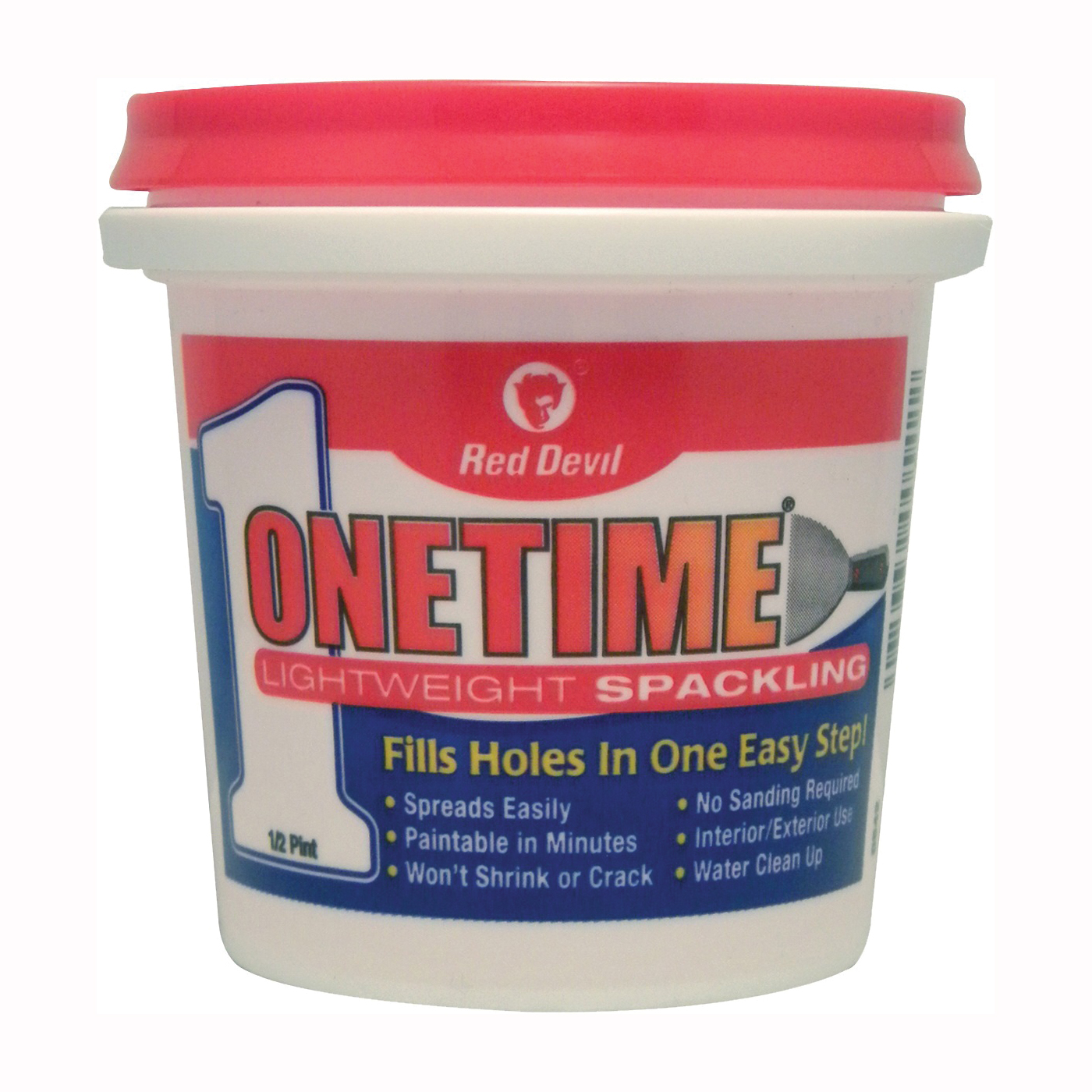 Red Devil 0542 Lightweight Spackling, White, 0.5 pt Tub