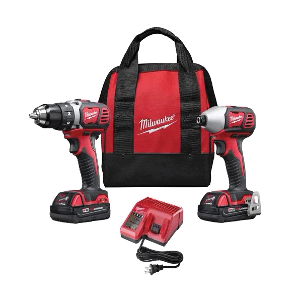 Milwaukee M18 2691-22 Combination Tool Kit, Battery Included, 1.5 Ah, 18 V, Lithium-Ion
