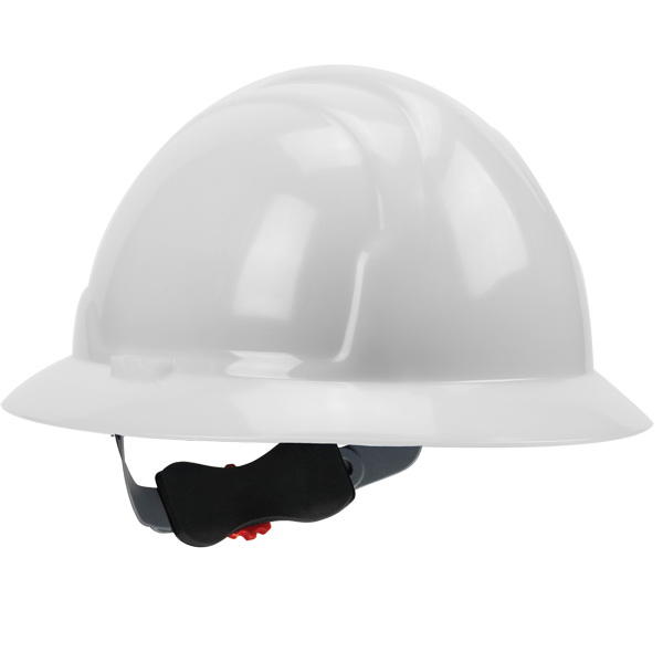 Safety Works SWX00358 Hard Hat, White, 4-Point Textile Suspension, HDPE Shell, Class: E