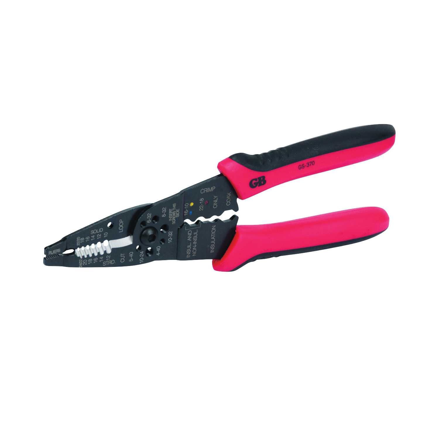Gardner Bender GS-370 Wire Stripper, 22 to 10 AWG Wire, 22 to 10 AWG Stripping, 8-1/2 in OAL, High-Leverage Handle
