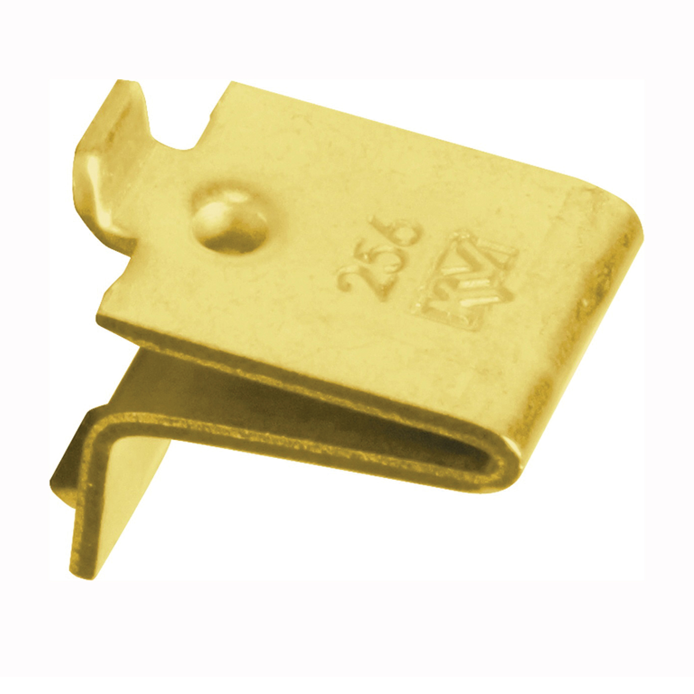Knape & Vogt 256P BR Pilaster Shelf Support Clip, Adjustable, Brass, Steel, Mortise