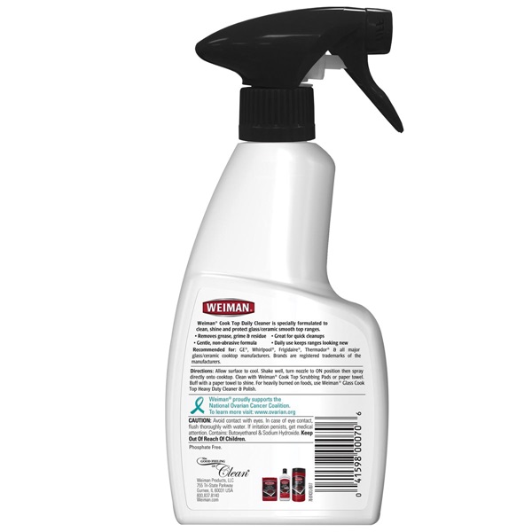 Weiman 70 Cooktop Cleaner, 12 oz, Liquid, Apple, Clear