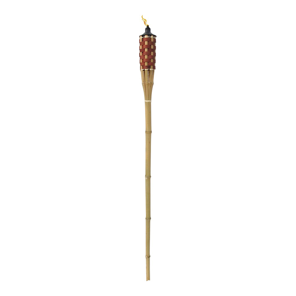 Seasonal Trends Y2568 Torch, 60 in H, Bamboo/Fiberglass/Metal, Brown, Natural Bamboo Finish